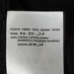 Gucci Black Logo Printed Cotton Knit Hooded Sweatshirt XS
