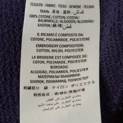 Gucci Blue Embroidered Cotton Crewneck Sweatshirt XS