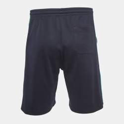 Gucci Navy Blue Side Stripe Technical Jersey Shorts S