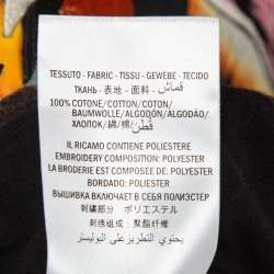 Gucci Brown Tiger Motif Applique Cotton Crew Neck T-Shirt XS