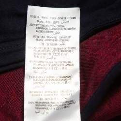 Gucci Navy Blue GG Jacquard Cotton Knit Zip Front Jacket XS