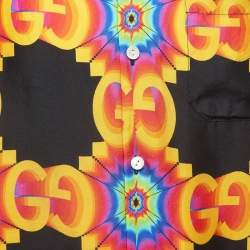 Gucci Multicolor GG Kaleidoscope Silk Short Sleeves Shirt S