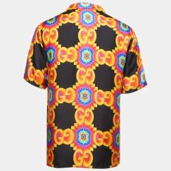 Gucci Multicolor GG Kaleidoscope Silk Short Sleeves Shirt S