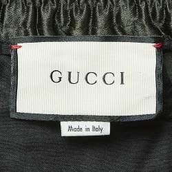 Pre Owned Gucci Green Side Stripe Satin Joggers M