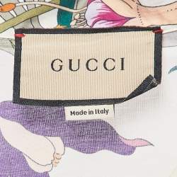 Gucci Cream Floral Printed Muslin Cotton Bowling Shirt S
