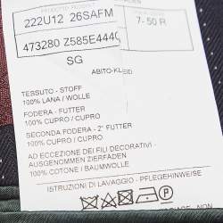 Pre Owned Gucci Navy Blue Pinstripe Wool Single Breasted Suit L
