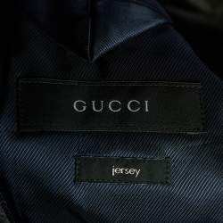 Gucci Grey Wool Jersey Button Front Jacket M