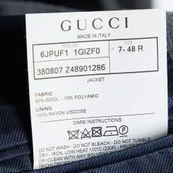 Gucci Grey Wool Jersey Button Front Jacket M