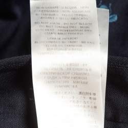 Pre Owned Gucci Cotton Bees Embroidered Cotton Slim Fit Trousers S