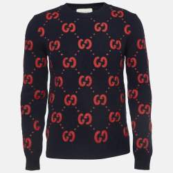 Gucci Blue Knit Animalium Sweater XS