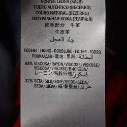 Gucci Black Logo Printed Leather Rider Jacket M