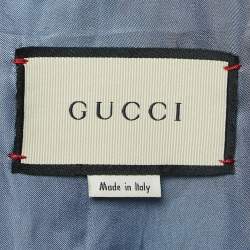 Gucci Black Logo Printed Leather Rider Jacket M