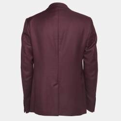 Gucci Purple Wool Blend Single Breasted Blazer XXL