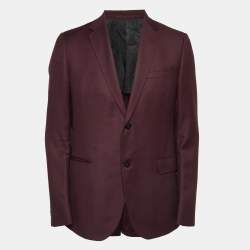 Gucci Purple Wool Blend Single Breasted Blazer XXL