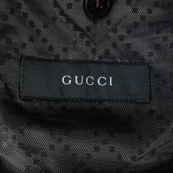 Gucci Purple Wool Blend Single Breasted Blazer XXL