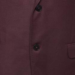 Gucci Purple Wool Blend Single Breasted Blazer XXL