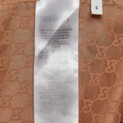 Gucci Beige Brown GG Web Silk Shorts S