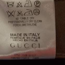 Pre Owned Gucci Olive Green Cotton Pants S