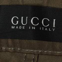 Pre Owned Gucci Olive Green Cotton Pants S