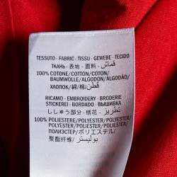 Pre Owned Gucci Red L'Aveugle Par Amour Print Cotton Crew Neck T-Shirt M