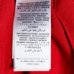 Pre Owned Gucci Red L'Aveugle Par Amour Print Cotton Crew Neck T-Shirt M