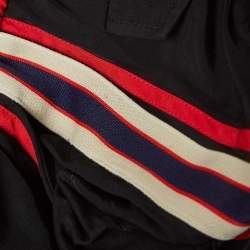 Pre Owned Gucci Black Crepe Contrast Trim Detailed Joggers XS