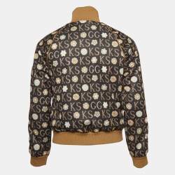 Pre Owned Gucci x Ken Scott Black Printed Jersey Zip-Up Track Jacket M