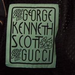 Pre Owned Gucci x Ken Scott Black Printed Jersey Zip-Up Track Jacket M