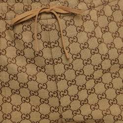 Gucci Brown GG Web Canvas Pants XS