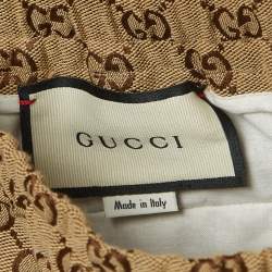 Gucci Brown GG Web Canvas Pants XS