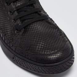 Gucci Black Python High Top Sneakers Size 42.5