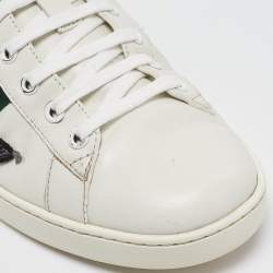Gucci White Leather Web Ace Sneakers Size 42.5