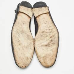 Pre Owned Gucci Black Leather Jordaan Loafers Size 44