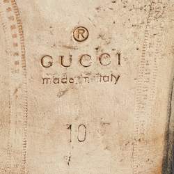 Pre Owned Gucci Black Leather Jordaan Loafers Size 44