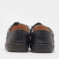 Gucci Black Leather Web Ace Sneakers  Sneakers Size 43