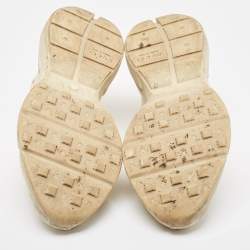 Gucci Cream Leather Vintage Logo Rhyton Sneakers Size 44.5