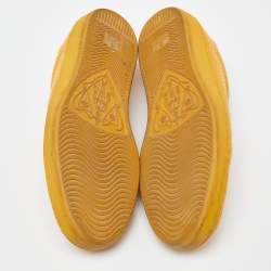 Gucci Yellow Jumbo GG Embossed Leather Ace Sneakers Size 41.5