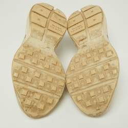 Gucci Cream Leather Vintage Logo Rhyton Sneakers Size 41.5