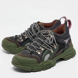 Gucci Multicolor Canvas and Mesh Flashtrek Sneakers Size 42
