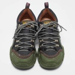 Gucci Multicolor Canvas and Mesh Flashtrek Sneakers Size 42