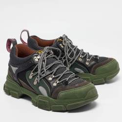 Gucci Multicolor Canvas and Mesh Flashtrek Sneakers Size 42
