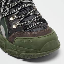 Gucci Multicolor Canvas and Mesh Flashtrek Sneakers Size 42