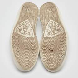 Gucci White Leather Embroidered Bee Ace Sneakers Size 40