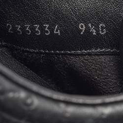 Gucci Black Guccissima Leather Web Low Top Sneakers Size 43.5