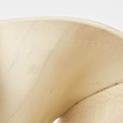 Pre Owned Gucci Off White Rubber Pursuit Logo Embossed Pool Slides Size 45