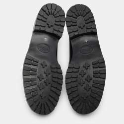 Pre Owned Gucci Black Leather Horsebit Loafers Size 44