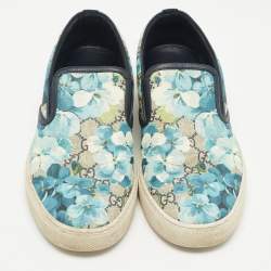 Pre Owned Gucci Multicolor GG Coated Canvas Slip On Sneakers Size 43.5