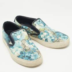 Pre Owned Gucci Multicolor GG Coated Canvas Slip On Sneakers Size 43.5