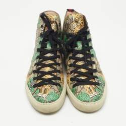 Gucci Multicolor GG Coated Canvas High Top Sneakers Size 44