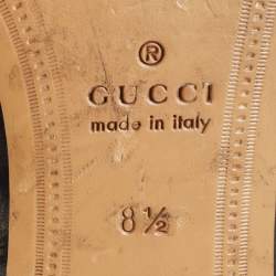 Pre Owned Gucci Black GG Velvet Jordaan Loafers Size 42.5